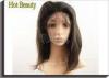 Hand Tied Straight Virgin Human Hair Full Lace Wigs Short Hair Natural Color