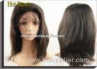 Natural Brown Remy Human Hair Glueless Full Lace Wigs No Shedding