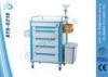 Hospital ABS Emergency Medical Equipment Trolley With Central Drawer Lock
