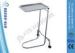 Height Adjustable Stainless Steel Medical Mayo Trolley With Removable Tray