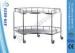 Two Shelves Stainless Steel Fan Shaped Medical Instrument Trolley