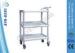 ABS Multi-Purpose Hospital Nursing Medical Trolleys Three Shelves 539 366 880mm