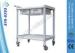 Double Drawer Multi Funtion Hospital Medical Utility Trolley With Two Shelves