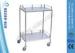 Stainless Steel Double Layers Medical Trolleys Apparatus Cart Instrument