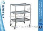 Simple Practical Hospital Stainless Steel Medical Trolleys Instrument