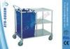 Three Shelves Medical Sheet Cart / Hospital Laundry Trolley with 4 Castors