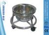 Hospital Stainless Steel Bed Accessories Kick Bucket With Wheels