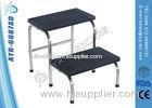 Stainless Steel Hosptial Bed Accessories Double Foot Step For Patients