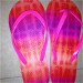 Heat transfer printing of beach slippers