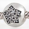 Sterling Silver You're a Star with Clear CZ Clip Beads European Style