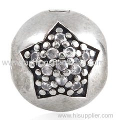 Sterling Silver You're a Star with Clear CZ Clip Beads European Style