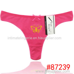 2014 new embroidery cotton g-string hot lady thong sexy Underpants lady panties women underwear girl t-back lingerie int