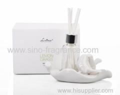 reed diffuser and ceramic plat