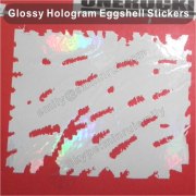 Glossy White Reflect Hologram Shine Ultra Destructile Vinyl Materials Glossy Holographic Destructive Label Materials