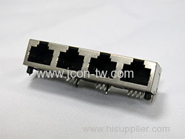 RJ45 8P8C 45D with Led