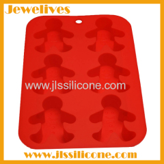 Food grade silicone gingerbread men shape cake mold