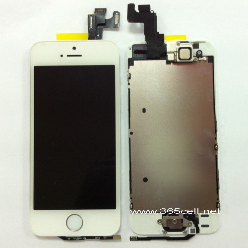 100% OEM new iPhone 5s LCD assembly with home key and sensor flex + front camera