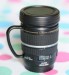 Stainless gallbladde Camera lens Coffee mug with handle