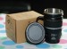 Stainless gallbladde Camera lens Coffee mug with handle