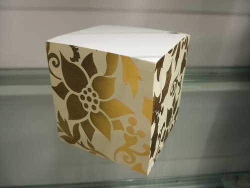 glitter Flora memo cube