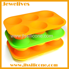 6 cavities silicone cake mold china