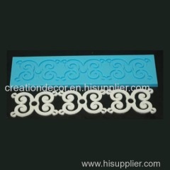 Silicone lace mat for cake decoration