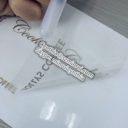 Customized Waterproof and Oil Proof Self Adhesive Matt Transparent Labels 