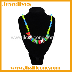 Party jewelry silicone beads necklace