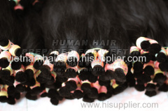 Raw hair, bulk hair prepared for wefting