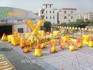 Durable Yellow And Red Inflatable Paintball Bunkers For Outdoor Sports