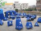 44 Pcs Blue Outdoor Inflatable Paintball Bunkers With Air Sealed Plato PVC Tarpaulin