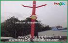 Commercial Red 6m Inflatable Tube Man With Logo Printing Oxford nylon