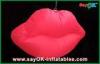 Red Led Hanging Lighting Inflatable Lips , Inflatable Lighting Decoration