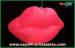 Red Led Hanging Lighting Inflatable Lips , Inflatable Lighting Decoration