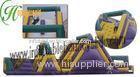 Outdoor Adventure Inflatables Obstacle Course With Bouncy Slide , interactive inflatables
