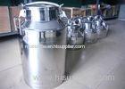 Durable Polished Stainless Steel Milking Bucket With Lids / Fixed Hand