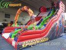 Super Spider Man Commercial Inflatable Slide / Giant Bouncy Slide To Rent