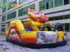 Promotion Commercial Small Cartoon Car Inflatable Slide For Outdoor Entertainment