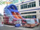 Customized Outdoor Inflatable Slide / Commercial Fire Truck Inflatable Slide