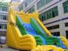 EN14960 Big Wave Yellow And Green Durable Inflatable Slide For Adult Inflatable Games