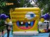 Children Spongebob Inflatable Jumping Bouncy Castle , Garden Bouncy House