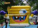 Children Spongebob Inflatable Jumping Bouncy Castle , Garden Bouncy House