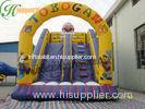Commercial Cartoon Inflatable Bouncy Slide With Fire Retardant Double Lane