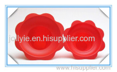 Plastic 4 oz flower shaved ice cups