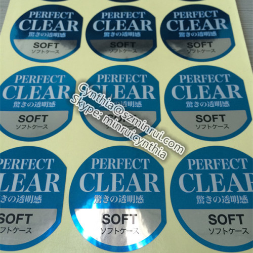 Custom Profile Shape Weatherproof Adhesive PET Printing Label for Cosmetics 