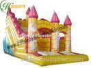 Garden Yellow Inflatable Castle Bouncy Slide , Outdoor Inflatable Toys