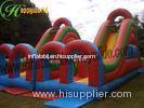 Outdoor Double Tunnel Castle Inflatable Bouncy Slide With Waterproof PVC