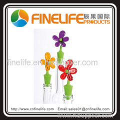 Flowers Wine Stopper New design cheap silicone wine bottle stopper