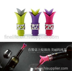 Flowers Wine Stopper New design cheap silicone wine bottle stopper