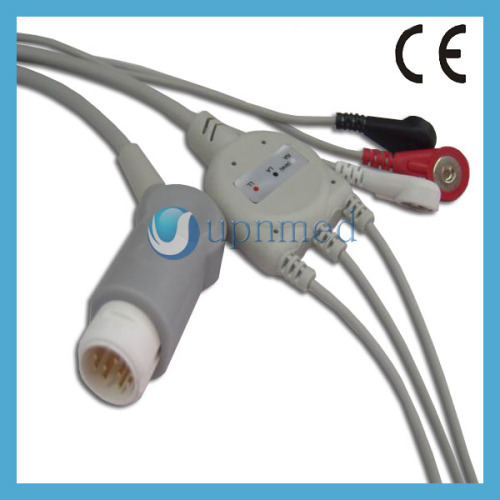 Philips one piece 3lead ECG cable with leadwires